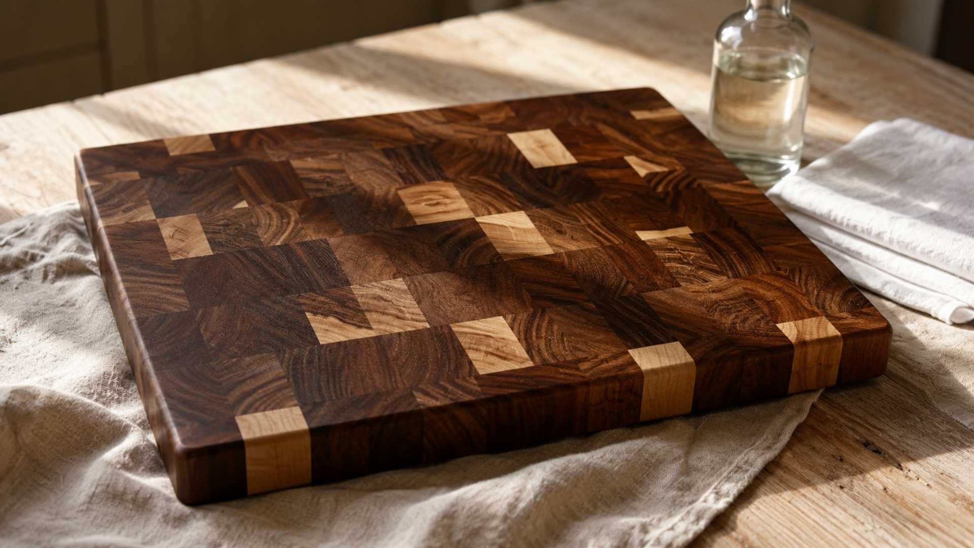 How to oil a wooden cutting board using mineral oil and cloth