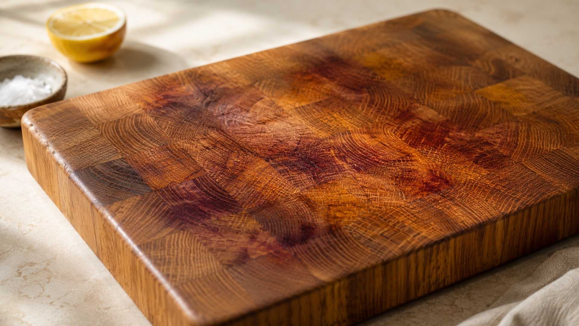 How to remove stains from a wooden cutting board naturally