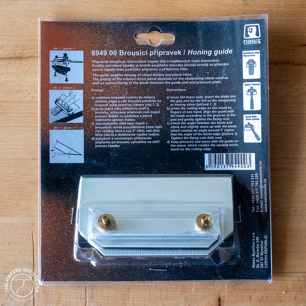 Narex honing guide for sharpening chisel and plane blades in sealed packaging with instructions