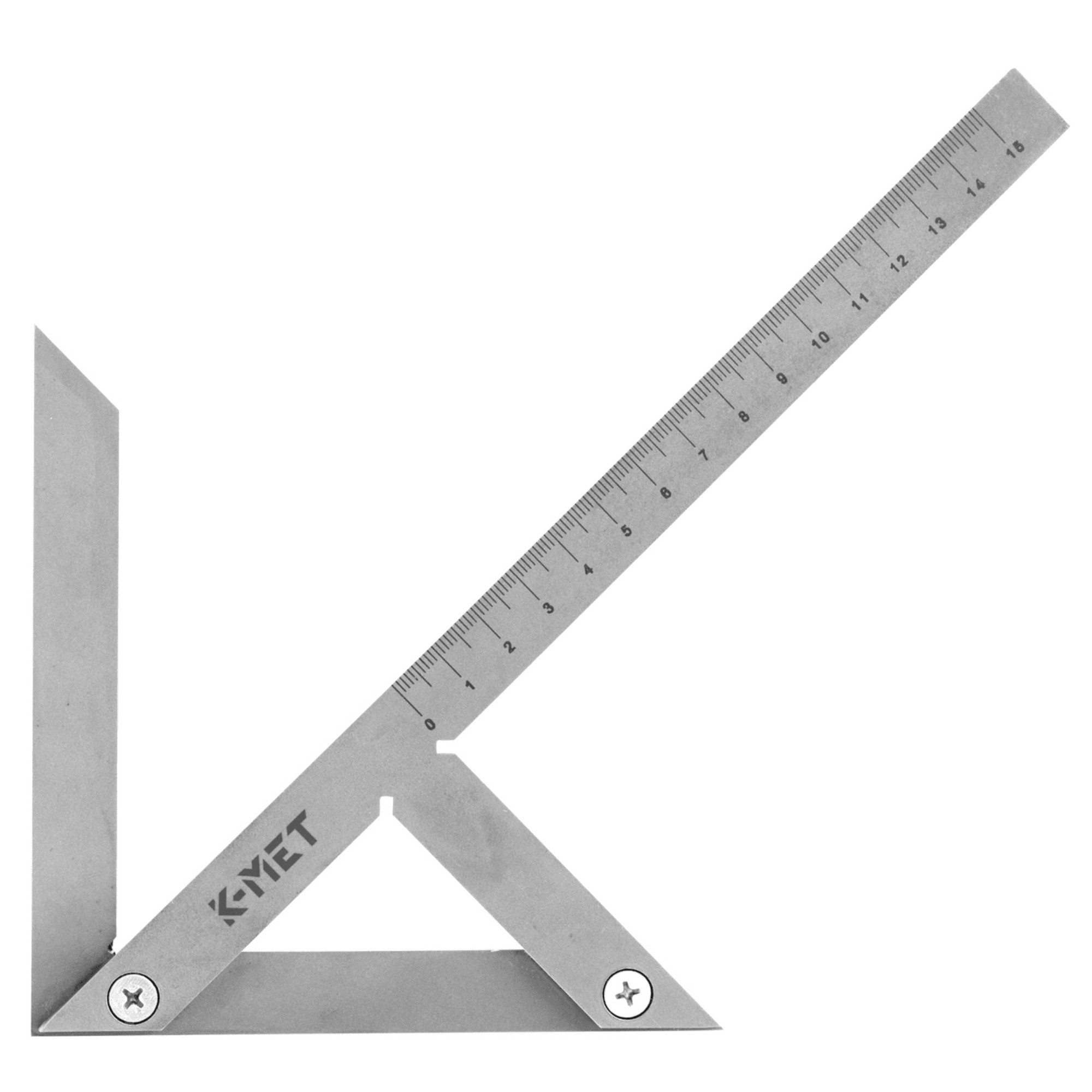 Kmet adjustable metal carpenter square with ruler and angle measurement, woodworking tool