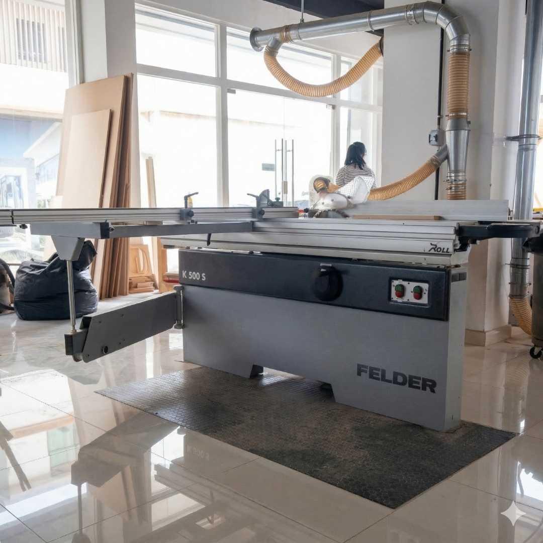 Felder table saw machine at The Makers Society Dubai